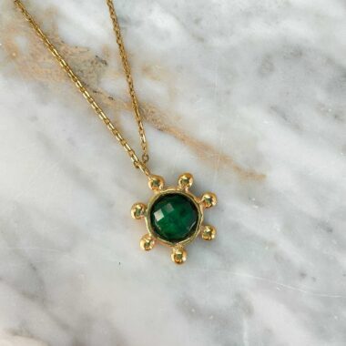 Starfire necklace, green stone necklace, handmade silver jewelry, Sunny Designs necklace, celestial pendant, gemstone jewelry, boho necklace, elegant accessories