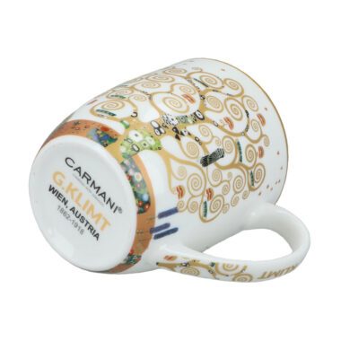 Klimt mug, Tree of Life cup, CARMANI porcelain mug, artistic coffee mug, designer mug, collectible art mug, art lover gift