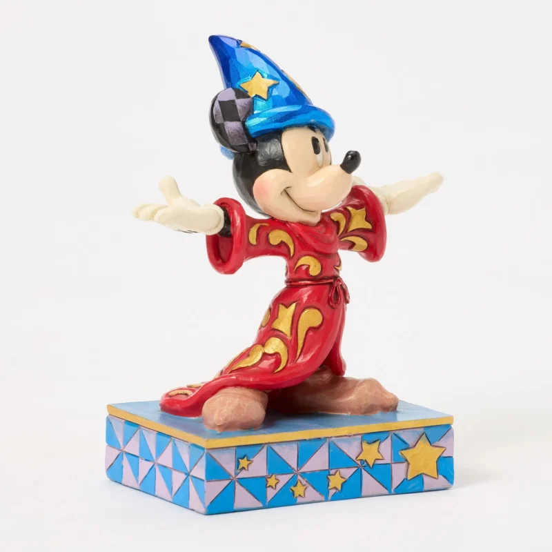 sorcerer mickey figurine, Jim Shore Disney Traditions, Fantasia 85 anniversary collectible, Mickey Mouse statue, Disney collectible gift, hand-painted Mickey figure