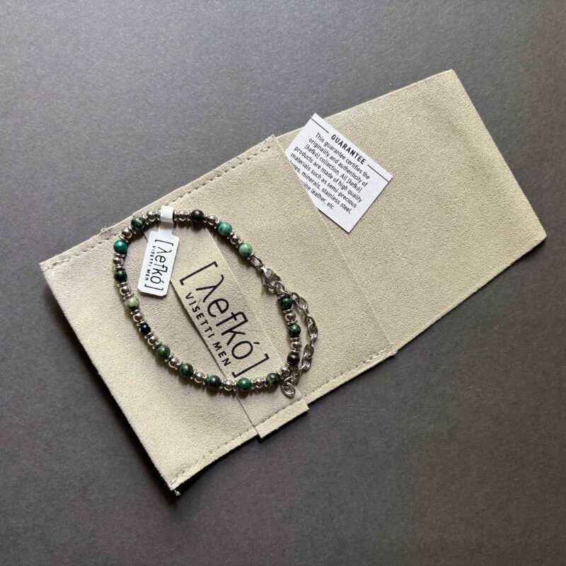 Ανδρικό βραχιόλι Leyko Stainless steel bracelet men Ημιπολύτιμες πέτρες Minimal ανδρικό βραχιόλι Gift for men bracelet Luxury men jewelry