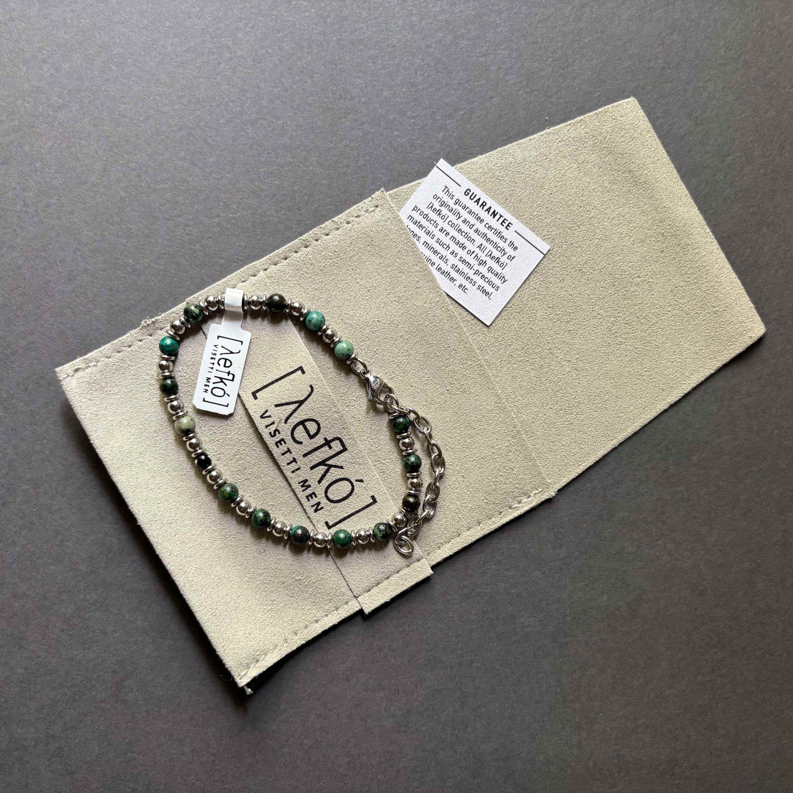 Ανδρικό βραχιόλι Leyko Stainless steel bracelet men Ημιπολύτιμες πέτρες Minimal ανδρικό βραχιόλι Gift for men bracelet Luxury men jewelry