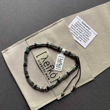 Ανδρικό βραχιόλι Leyko Stainless steel bracelet men Ημιπολύτιμες πέτρες Minimal ανδρικό βραχιόλι Gift for men bracelet Luxury men jewelry