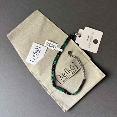 antriko vraxioli me malaxiti, malachite bracelet for man, unisex bracelet, Ανδρικό βραχιόλι Leyko Stainless steel bracelet men Ημιπολύτιμες πέτρες Minimal ανδρικό βραχιόλι Gift for men bracelet Luxury men jewelry