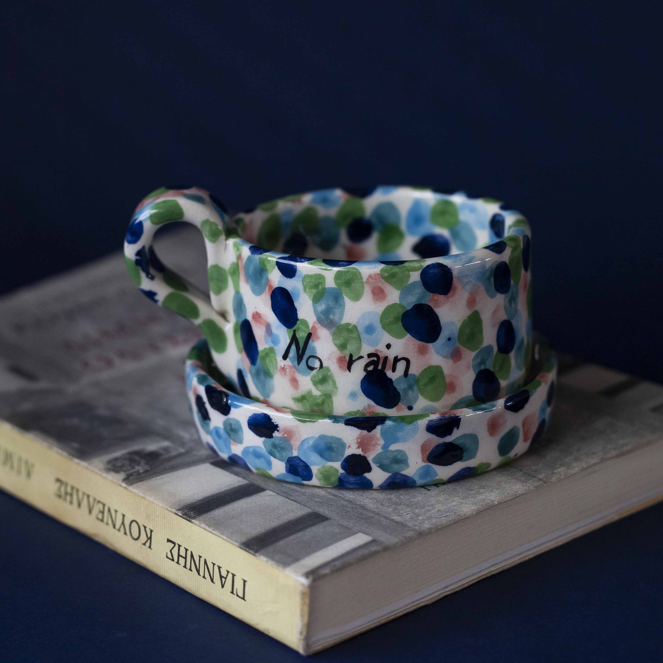 No rain Cup with No Flowers Saucer 100ml - Mugaki - Image 3