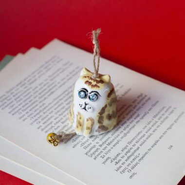 Blond Cat Ornament Lucky Charm - Mugaki