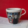 amazing mug painted with the spirited away scene of the train. And a quote from the movie on the back side. χειροποίητη κεραμική υπέροχη κούπα με την σκηνή από το τρένο από την χώρα των θαυμάτων και μια φράση από την ταινία στην πίσω πλευρά.