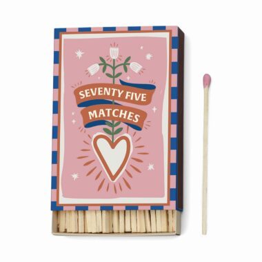 Adopo Hearts Pink Matches 9.6 cm Box of 75 - Paddywax
