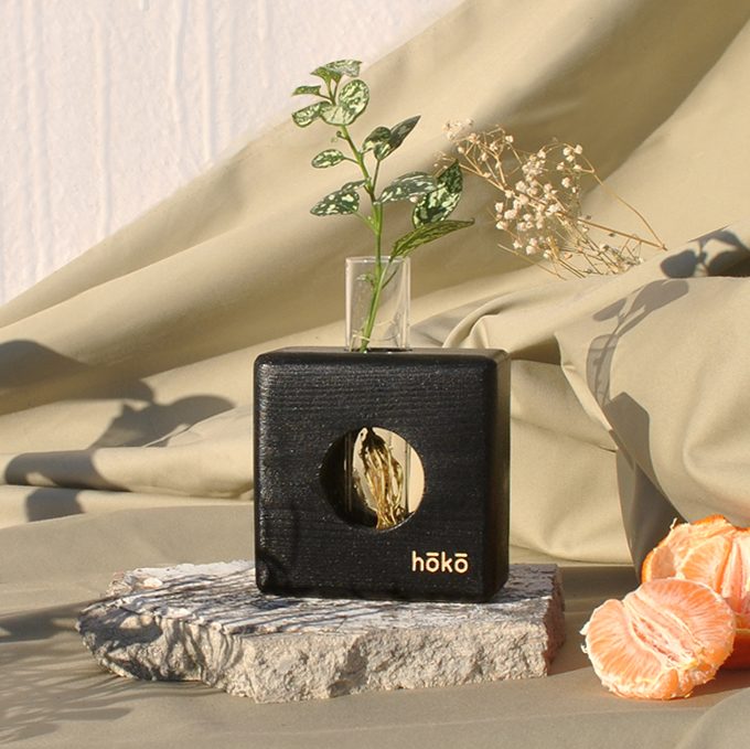 Black Square Vase - Hoko