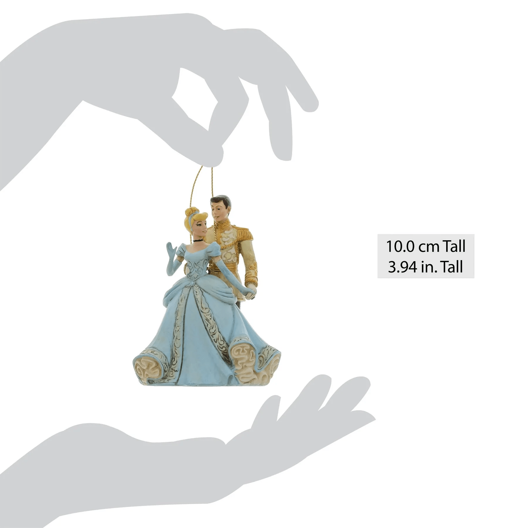 Cinderella and Prince Hanging Ornament by Jim Shore - Disney Traditions - Image 3