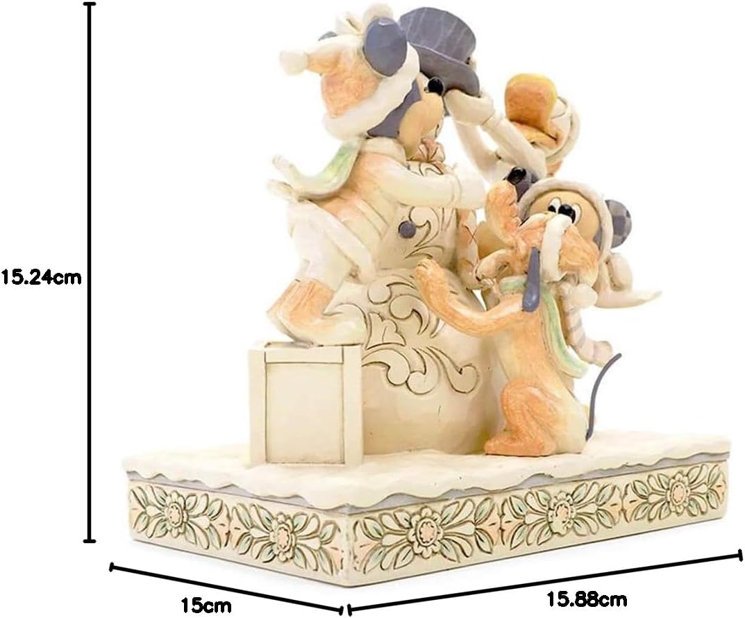 Enhance your holiday display with the Disney Traditions White Woodland Fab 5 Figurine by Jim Shore. This hand-painted collectible features Mickey, Minnie, Donald, Goofy, and Pluto in a serene winter design, decorated with Jim Shore’s signature folk-art patterns. Ideal for Disney collectors, Christmas décor enthusiasts, and fans of Jim Shore, this winter-themed resin statue makes a magical addition to any festive setup. Shop authentic Disney Traditions figurines for timeless holiday charm.