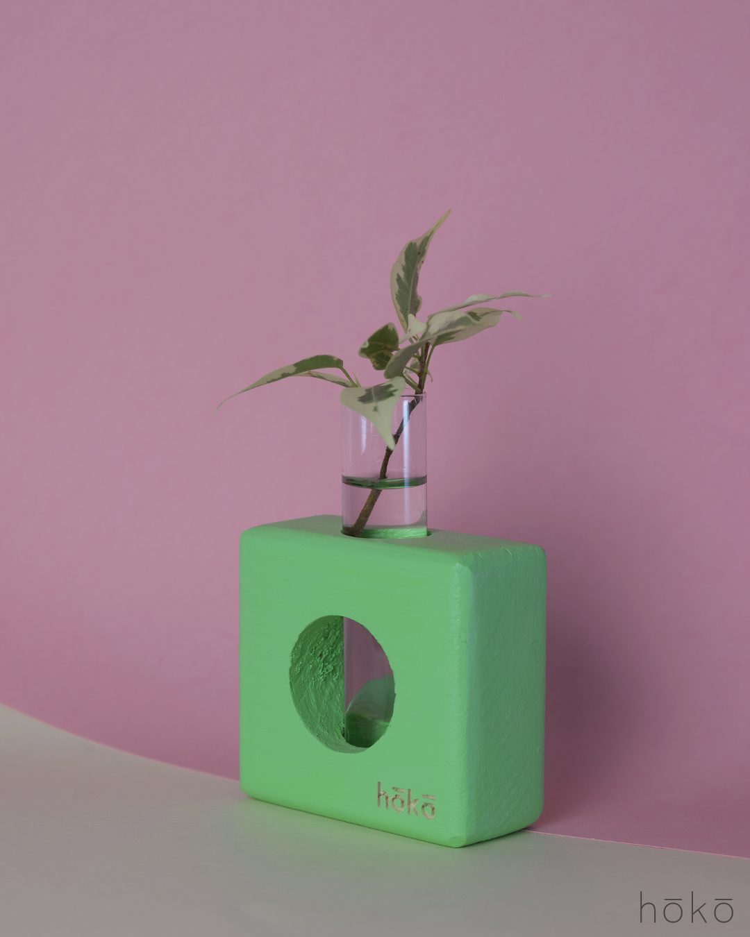 Light Green Square Vase - Hoko - Image 3