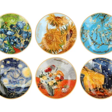 φλιτζάνια espresso Van Gogh, σετ φλιτζανιών espresso, κεραμικά φλιτζάνια καφέ, φλιτζάνια τέχνης, σετ καφέ CARMANI, δώρο Van Gogh, φλιτζάνια καφέ δώρου