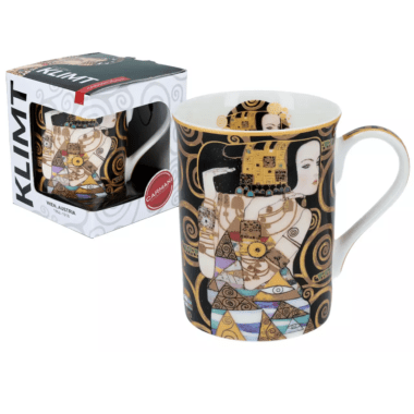 Porcelain mug 360 ml decorated with Gustav Klimt Waiting artwork – CARMANI
