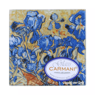 Σουβέρ 10.5 × 10.5 cm διακοσμημένο με το έργο Vincent van Gogh Ίριδες – CARMANI
