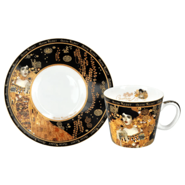 φλιτζάνι espresso Klimt Αδέλα, Gustav Klimt CARMANI, πορσελάνη, καλλιτεχνικό φλιτζάνι καφέ, Klimt σερβίτσιο, φλιτζάνι espresso δώρο, designer τέχνη