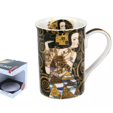 Πορσελάνινη κούπα 360 ml διακοσμημένη με το έργο Gustav Klimt Waiting – CARMANI