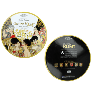 : 80 ml per cup, porcelain, set of 6, matching saucers, round box packaging gustav klimt set