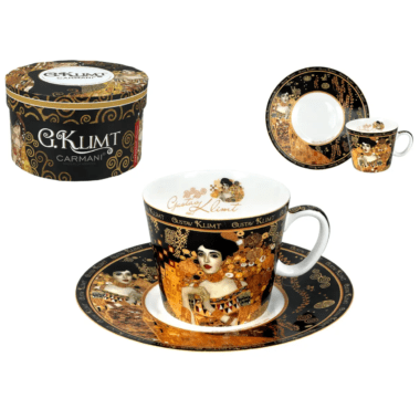 Klimt Adele espresso cup, Gustav Klimt espresso cup, CARMANI espresso cup, porcelain espresso cup, art inspired coffee cup, espresso cup gift, designer espresso cup