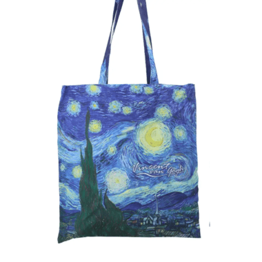 Foldable shoulder bag 39 × 42 cm decorated with Vincent van Gogh Starry Night artwork – CARMANI tote bag starry night