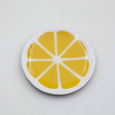 Ξύλινο πιατάκι λεμόνι μικρό, διακοσμητικό πιάτο από ξύλο με σχέδιο λεμονιού, ιδανικό για κοσμήματα, κεριά ή καλοκαιρινή διακόσμηση Small wooden lemon dish, decorative wooden plate with lemon design, summer home decor accessory for jewelry or small items