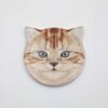 Σουβέρ σε σχήμα κεφαλιού γάτας, διαφορετικές γάτες και ράτσες όπως ταρταρούγα, πορτοκαλί και περσική, διακοσμητικά σουβέρ για τραπέζι Cat head shaped coasters, various cat designs and breeds, decorative table coasters for cat lovers