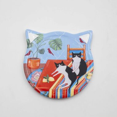 Σουβέρ με γάτες ζευγάρια που βγαίνουν ραντεβού και κάνουν δραστηριότητες μαζί, ρομαντικό και χαριτωμένο σχέδιο για τραπέζι Coasters with cat couples on dates, romantic and cute illustrations of cats doing activities together, charming table decor