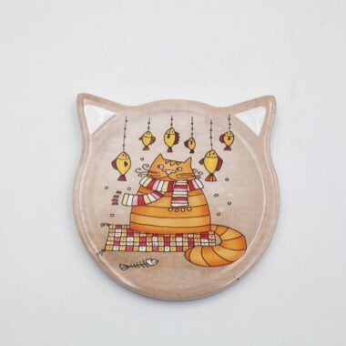 Σουβέρ με γάτες ζευγάρια που βγαίνουν ραντεβού και κάνουν δραστηριότητες μαζί, ρομαντικό και χαριτωμένο σχέδιο για τραπέζι Coasters with cat couples on dates, romantic and cute illustrations of cats doing activities together, charming table decor