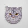 Σουβέρ σε σχήμα κεφαλιού γάτας, διαφορετικές γάτες και ράτσες όπως ταρταρούγα, πορτοκαλί και περσική, διακοσμητικά σουβέρ για τραπέζι Cat head shaped coasters, various cat designs and breeds, decorative table coasters for cat lovers