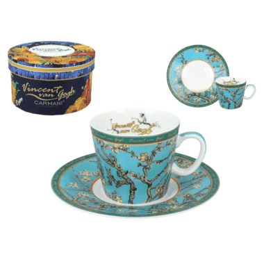 Ανθισμένη Αμυγδαλιά φλιτζάνι espresso Van Gogh Almond Tree, CARMANI espresso, πορσελάνη, καλλιτεχνικό φλιτζάνι καφέ, Van Gogh σερβίτσιο, φλιτζάνι espresso δώρο, designer φλιτζάνι
