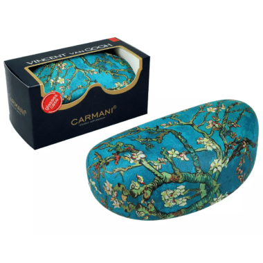 Θήκη γυαλιών 16 × 7 × 7 cm διακοσμημένη με το έργο Vincent van Gogh Ανθισμένη Αμυγδαλιά – CARMANI