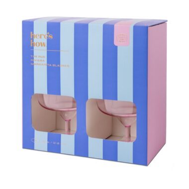 Here’s How The Rue margarita glass in lilac, stylish cocktail glass for margaritas and mixed drinks. Ποτήρι κοκτέιλ The Rue για margarita σε λιλά από τη Here’s How, κομψό ποτήρι για margarita και cocktails.