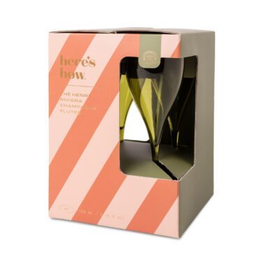 Here’s How The Henry champagne glasses in olive green, stylish coupe glasses for champagne and sparkling wine. Ποτήρια σαμπάνιας The Henry σε olive πράσινο από τη Here’s How, κομψά ποτήρια για σαμπάνια και αφρώδη κρασιά.