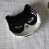 handmade tuxedo cat ashtray χειροποίητο κεραμικό τασάκι ταξίντο γάτα