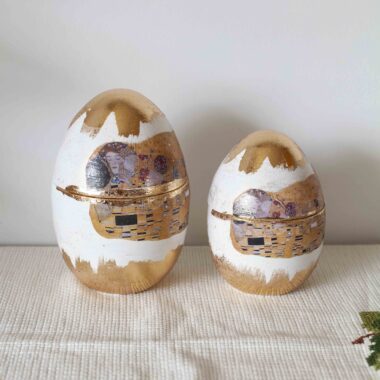 αυγό το φιλί, διακοσμητικό αυγό κλιμτ, καλλιτεχνικό πασχαλινό αυγό, αυγό με φύλλο χρυσού, πασχαλινή διακόσμηση τέχνης, klimt egg, the kiss egg, artistic easter egg