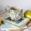 kodama mug, mononoke mug, anime mug, ghibli mug, forest spirit, handmade mug, ceramic mug, cute mug, nature mug, pottery mug, fan art mug, gift anime, κεραμικη κουπα, anime δωρο, ghibli inspired