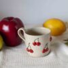 cherry mug, 3d mug, fruit mug, ceramic mug, handmade mug, cute mug, summer mug, red cherries, textured mug, pottery mug, gift for her, kawaii mug, κεραμικη κουπα, κερασια, φρουτα