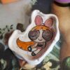 blossom ashtray, powerpuff girls, cartoon ashtray, cute ashtray, handmade ashtray, ceramic ashtray, smoking accessory, nostalgic gift, 90s cartoon, kawaii ashtray, fan art, κεραμικο τασακι, cartoon, δωρο