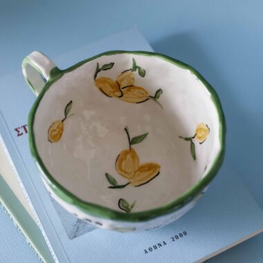 Alternative view of Give Less Fucks Mug with Lemons 370ml - Mugaki