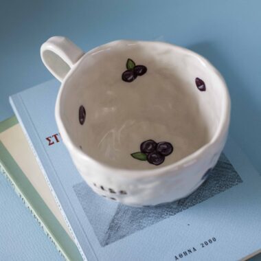 Alternative view of Give Less Fucks Mug with Blueberries 370ml - Mugaki