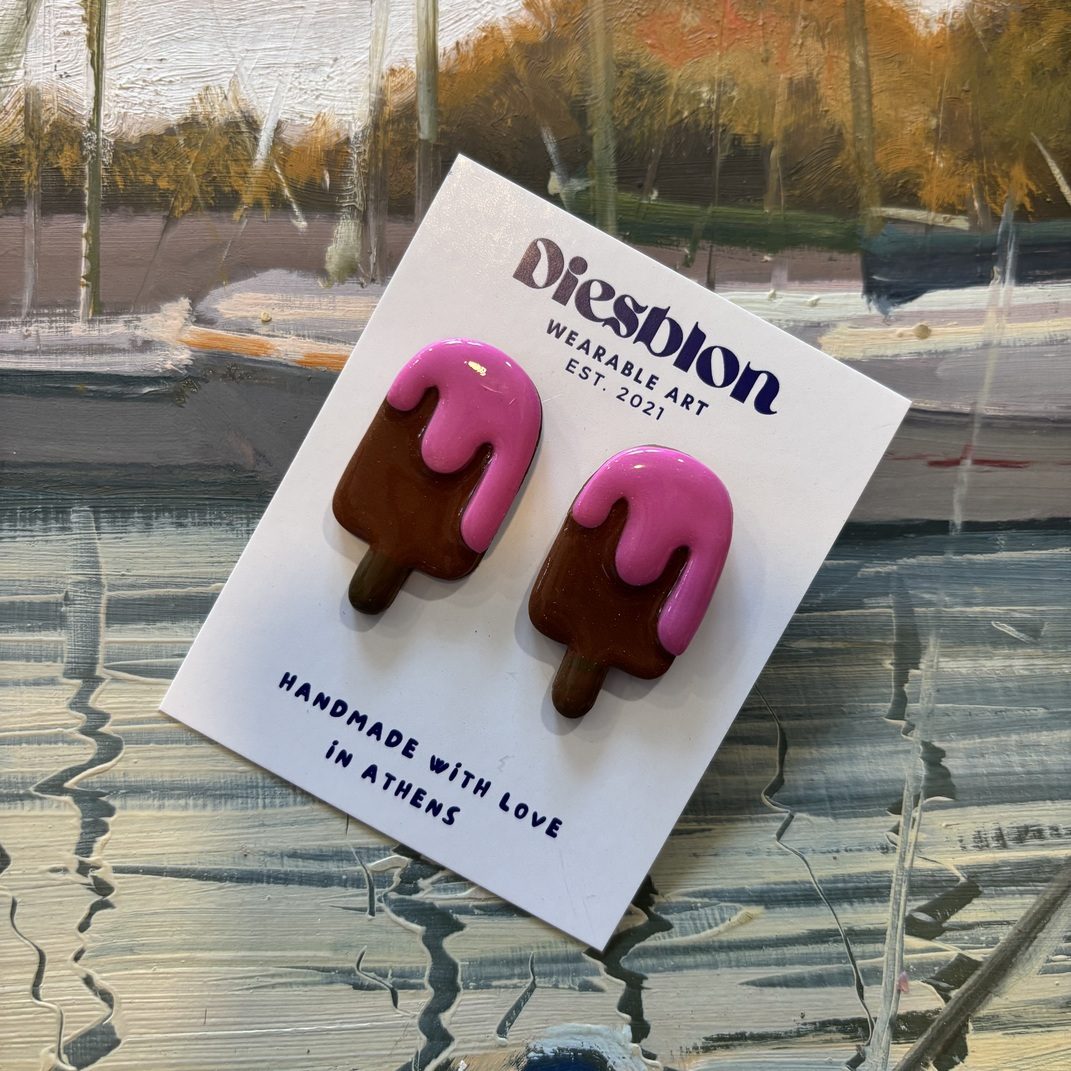 Handmade Ice Cream Polymer Clay Earrings - Diesblon