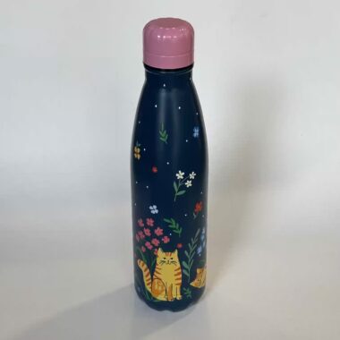 thermos with orange kitties θερμός με πορτοκαλί γατούλες