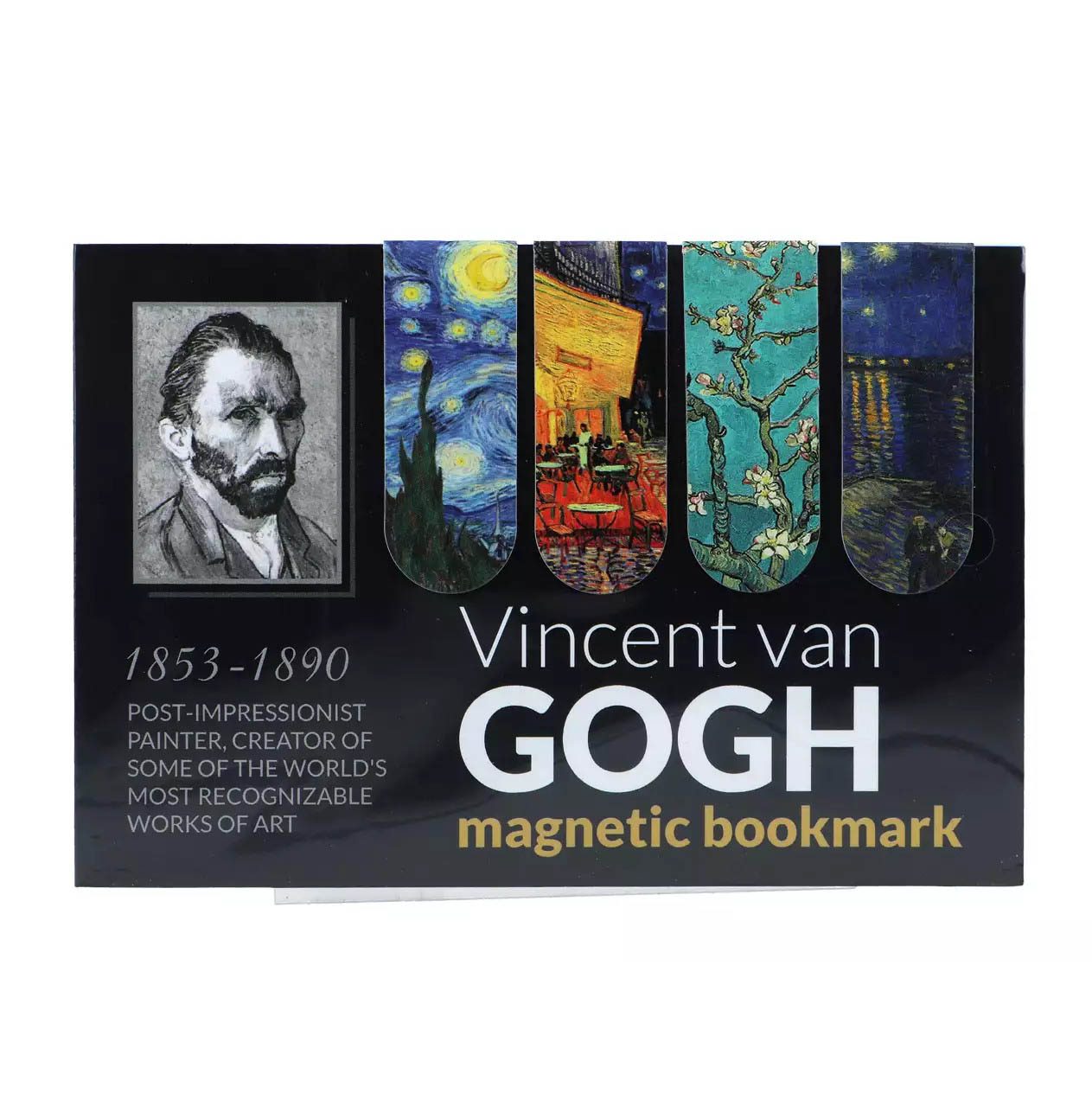 Set of 4 magnetic bookmarks with Vincent van Gogh artworks – Σετ 4 μαγνητικών σελιδοδεικτών με έργα του Vincent van Gogh – CARMANI