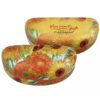 Elegant glasses case decorated with Vincent van Gogh’s iconic artwork Sunflowers. Designed to protect glasses from damage and dirt, while also serving as a tasteful accessory. An ideal choice for art lovers who appreciate functionality combined with timeless artistic design. Part of the CARMANI art collection.