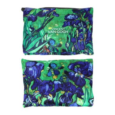Shoulder shopping bag decorated with Vincent van Gogh’s artwork Irises. Designed for everyday use, this practical bag combines functionality with artistic expression, making it an ideal accessory for shopping or daily outings. Part of the CARMANI art collection.