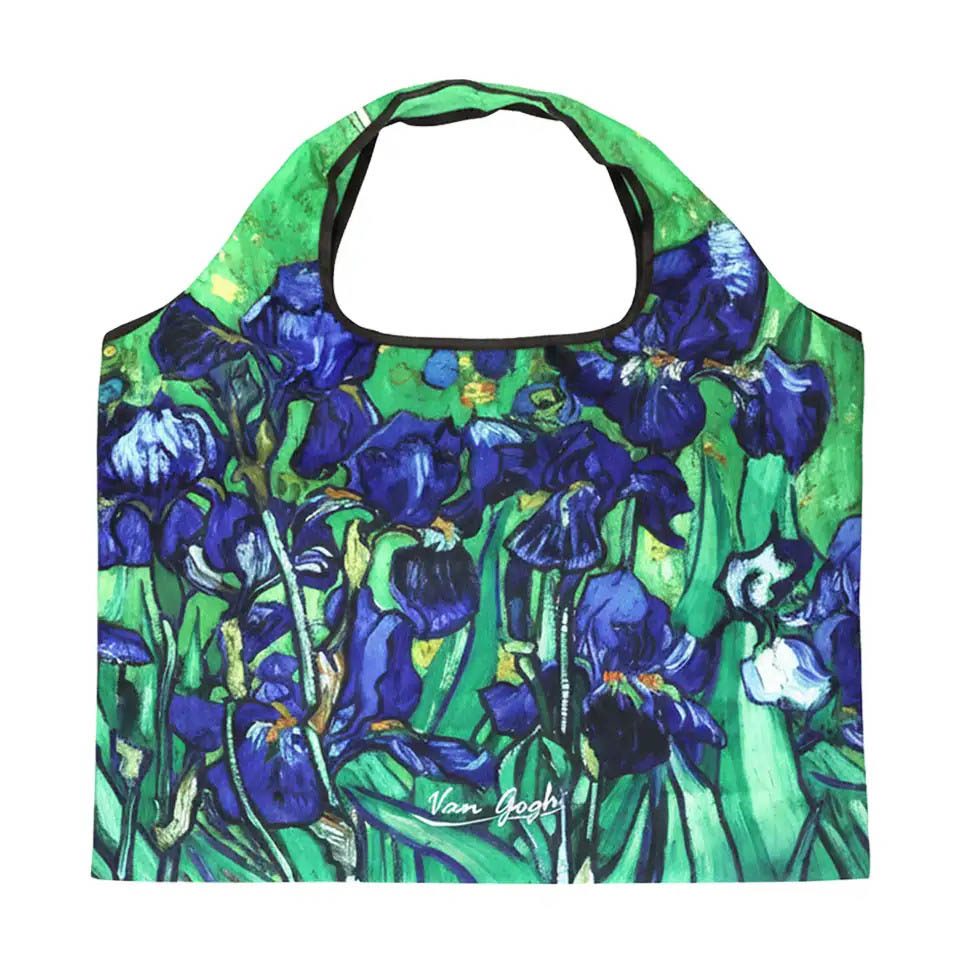 Shoulder shopping bag with Vincent van Gogh Irises artwork – CARMANI