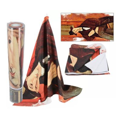 Large towel 70x140 cm with Amedeo Modigliani Mario Varvogli artwork – CARMANI Μεγάλη πετσέτα 70x140 cm με το έργο του Amedeo Modigliani «Μάριο Βαρβόγκλι» – CARMANI