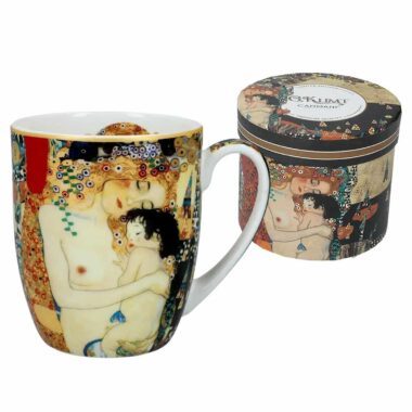 Porcelain Camio mug 400 ml decorated with Gustav Klimt Motherhood artwork – CARMANI