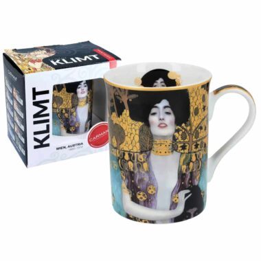 Porcelain mug 360 ml decorated with Gustav Klimt Judith artwork – CARMANI
