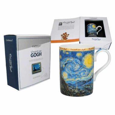 Πορσελάνινη κούπα 380 ml με το έργο του Vincent van Gogh «Έναστρη Νύχτα» – CARMANI Porcelain mug 380 ml decorated with Vincent van Gogh The Starry Night artwork