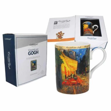 Πορσελάνινη κούπα 380 ml με το έργο του Vincent van Gogh «Καφέ Ταράτσα τη Νύχτα» – CARMANI πολυτελή συσκευασία δωρου